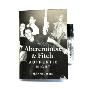 Abercrombie & Fitch Authentic Night Man toaletní voda pro muže 2 ml s rozprašovačem, vialka