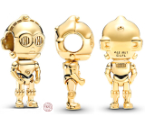 Charm Sterlingové stříbro 925 Marvel Star Wars C-3PO, korálek na náramek