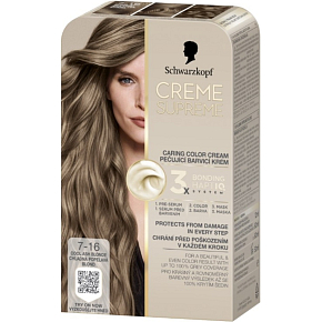 Schwarzkopf Creme Supreme barva na vlasy 7-16 chladná popelavá blond 60 ml