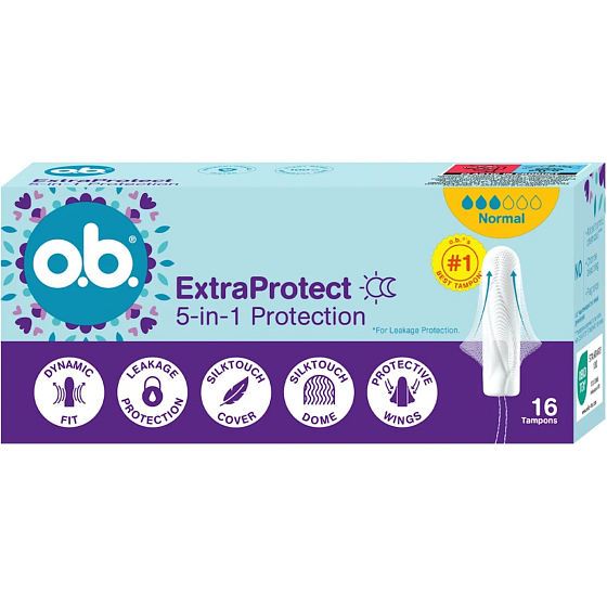 o.b. ExtraProtect tampony normal, 16 ks