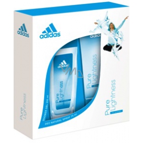 Adidas Pure Lightness parfémovaný deodorant sklo pro ženy 75 ml + sprchový gel 200 ml, dárková sada