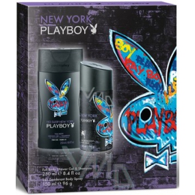 Playboy New York deodorant sprej 150 ml + sprchový gel 250 ml, kosmetická sada