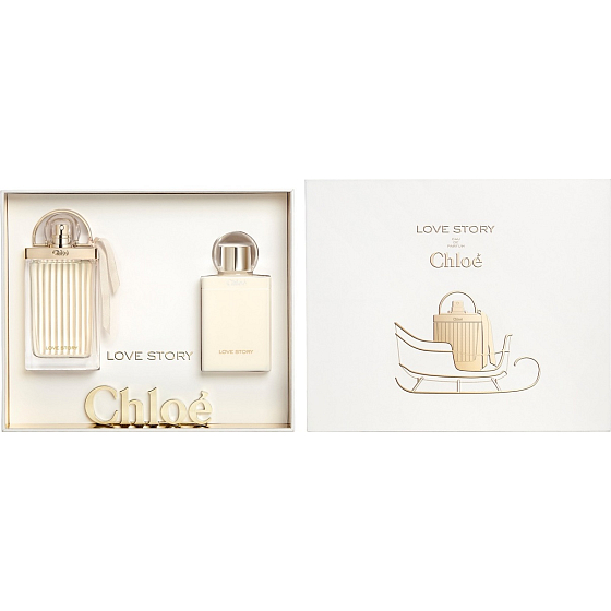 Chloé Love Story parfémovaná voda pro ženy 50 ml + tělové mléko 100 ml, dárková sada