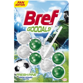 Bref Power Aktiv Goooals Fresh Pine WC blok pro hygienickou čistotu a svěžest Vaší toalety, zbarvuje vodu 2 x 50 g