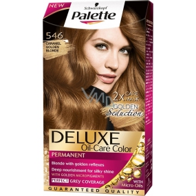 Schwarzkopf Palette Deluxe barva na vlasy 546 Karamelově zlatá blond 115 ml