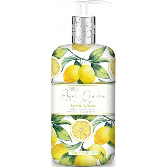 Baylis & Harding Citrón a Bazalka tekuté mýdlo na ruce dávkovač 500 ml