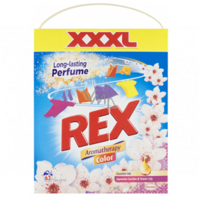 Rex Japanese Garden & Water Lily Aromatherapy Color prášek na praní barevného prádla 63 dávek 4,095 kg
