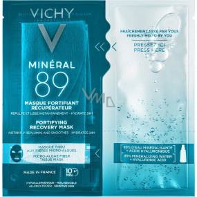 Vichy Minéral 89 Hyaluron Booster posilující a obnovující pleťová maska 29 g