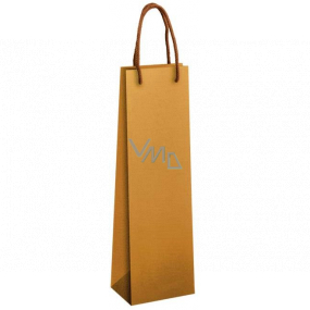 Ditipo Dárková papírová taška na láhev 12 x 9 x 39 cm EKO Přírodní hnědá