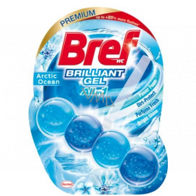 Bref Brilliant Gel All in 1 Arctic Ocean - vůně oceánu WC blok pro hygienickou čistotu a svěžest Vaší toalety, zbarvuje vodu 42 g