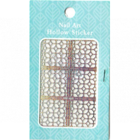Nail Accessory Hollow Sticker šablonky na nehty multibarevná mozaika 1 aršík