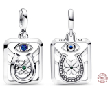 Charm Sterlingové stříbro 925 Tarotová karta - Mini medailon, přívěsek na náramek symbol