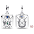 Charm Sterlingové stříbro 925 Tarotová karta - Mini medailon, přívěsek na náramek symbol