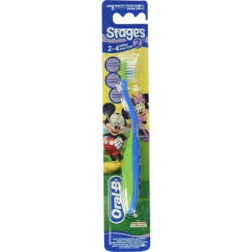 Oral-B Stages Mickey Mouse 2 extra jemný zubní kartáček pro děti 2-4 roky