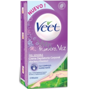 Veet Debout vitamin E a mandlový olej voskové pásky citlivá pokožka 8 kusů