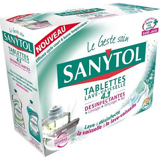 Sanytol 4v1 tablety do myčky nádobí 26 kusů