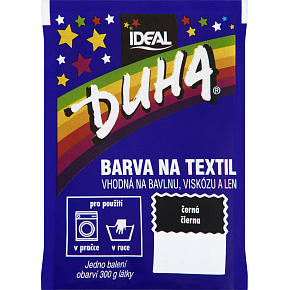 Ideal Duha černá, barva na textil na bavlnu, viskozu a len, na 300 g látky, 15 g
