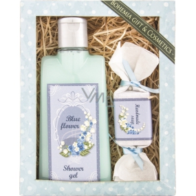 Bohemia Gifts Blue Flower sprchový gel 200 ml + ručně vyráběné mýdlo 30 g, kosmetická sada