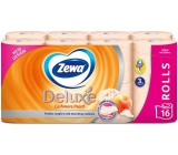 Zewa Deluxe Aqua Tube Cashmere Peach parfémovaný toaletní papír 3 vrstvý 150 útržků 16 kusů, rolička, kterou můžete spláchnout