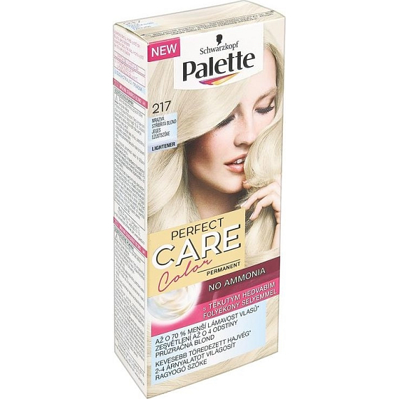 Schwarzkopf Palette Perfect Color Care barva na vlasy 217 Mrazivá stříbřitá blond
