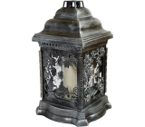 Admit Lampa skleněná Šedá lucerna s vinným motivem 25,5 cm 36 hodin 100 g LA207