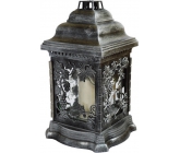 Admit Lampa skleněná Šedá lucerna s vinným motivem 25,5 cm 36 hodin 100 g LA207