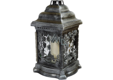 Admit Lampa skleněná Šedá lucerna s vinným motivem 25,5 cm 36 hodin 100 g LA207