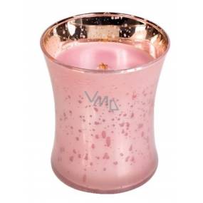 WoodWick Mercury Pink Rose - Něžné růžové růže vonná svíčka s dřevěným knotem a víčkem sklo střední 275 g