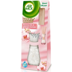 Air Wick Reed Diffuser Precious Silk & Oriental Orchids - Vzácné hedvábí a orchideje z orientu vonné tyčinky osvěžovač vzduchu 30 ml