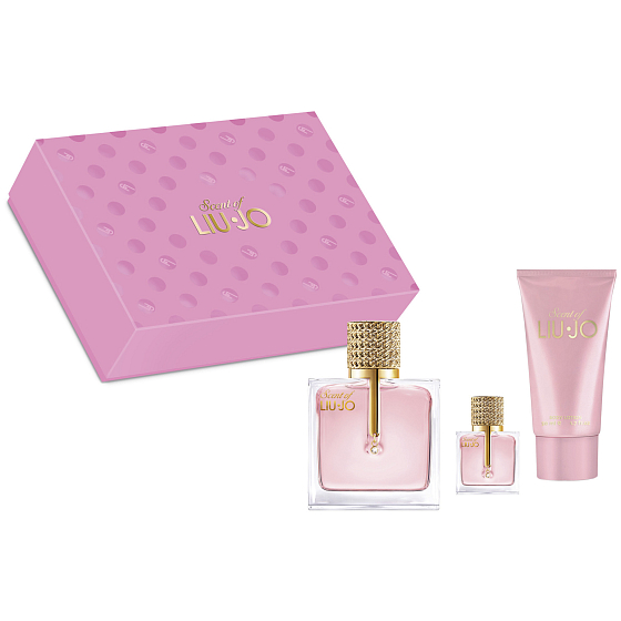Liu Jo Scent of Liu Jo toaletní voda pro ženy 50 ml + tělové mléko 50 ml + toaletní voda pro ženy 5 ml, dárková sada