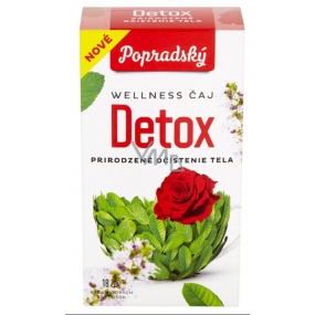 Popradský wellness čaj - Detox přirozené očištění těla 27 g, 18 pyramidových sáčků