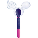Mam Feeding Spoons & Cover 2 fázová krmící lžička s ochranným krytem 6+ měsíců Růžová 1 sada