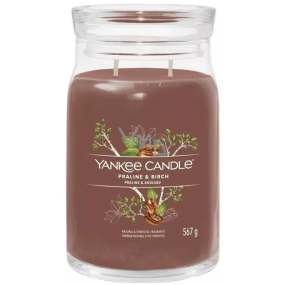 Yankee Candle Praline & Birch - Pralinka a bříza vonná svíčka Signature velká sklo 2 knoty 567 g