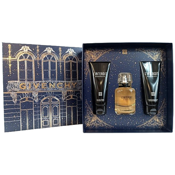 Givenchy L´Interdit parfémovaná voda pro ženy 50 ml + tělové mléko 75 ml + sprchový gel 75 ml, dárková sada