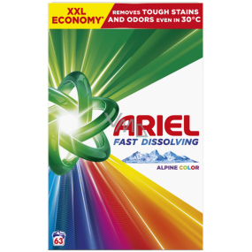 Ariel Fast Dissolving Color BOX prací prášek na barevné prádlo 63 dávek 3,465 kg