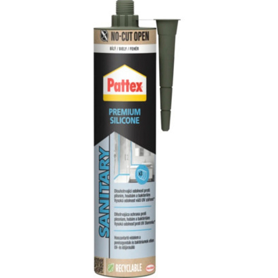 PATTEX Sanitární silikon Premium, bílý, 280 ml
