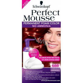 Perfect Mousse Permanent Color barva na vlasy 688 Červená bordó