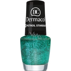 Dermacol Nail Polish with Effect Glitter Touch lak na nehty s efektem 19 Petrol Stardust 5 ml
