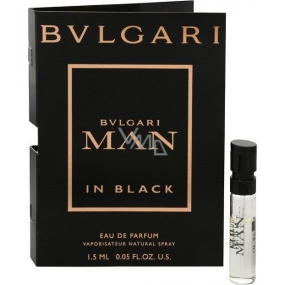 Bvlgari Man In Black parfémovaná voda 1,5 ml s rozprašovačem, vialka