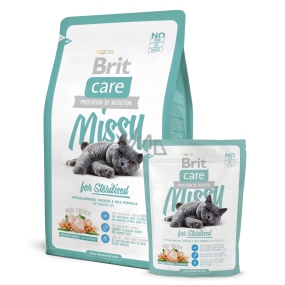 Brit Care Missy Sterilised Kuře + rýže pro sterilizované kočky 7 kg, hypoalergenní kompletní krmivo