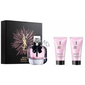 Yves Saint Laurent Mon Paris parfémovaná voda pro ženy 50 ml + tělové mléko 50 ml + sprchový gel 50 ml, dárková sada