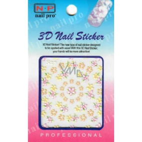 Nail Stickers 3D nálepky na nehty 1 aršík 10100 S27