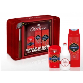 Old Spice Captain Grooming Tin deodorant stick pro muže 50 ml + sprchový gel 250 ml + balzám po holení 100 ml, kosmetická sada