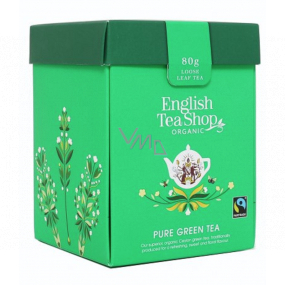 English Tea Shop Bio Zelený čaj sypaný 80 g + dřevěná odměrka se sponou