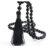 108 Mala Obsidian náhrdelník, meditační šperk, přírodní kámen vázaný, elastický, korálek 8 mm, kámen záchrany