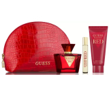 Guess Seductive Red toaletní voda pro ženy 75 ml + tělové mléko 100 ml + toaletní voda 15 ml miniatura + etue, dárková sada pro ženy