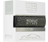 Millefiori Milano Icon Nero - Černá vůně do auta Shades Metal tmavě hnědá voní až 2 měsíce 47 g