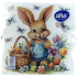 Aha Papírové ubrousky 3 vrstvé 33 x 33 cm 20 kusů Velikonoční zajíček s košíkem