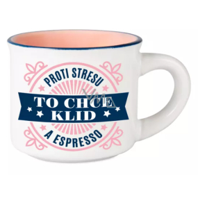 Albi Espresso hrneček - Proti stresu, to chce klid a espresso 45 ml