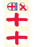 Arch Tetovací obtisky na obličej i tělo Anglie vlajka 1 motiv